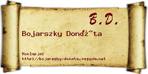 Bojarszky Donáta névjegykártya